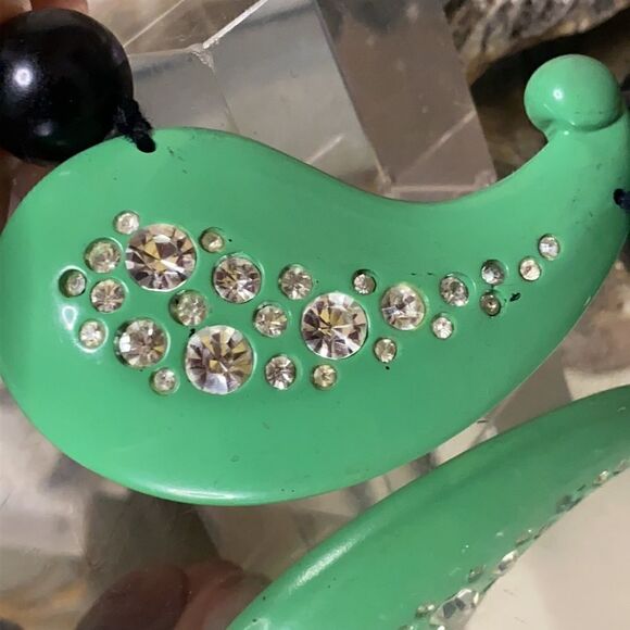 RARE VTG MILANO ZE CO LUCITE Statement Necklace - Picture 12 of 12